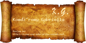 Komáromy Gabriella névjegykártya