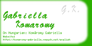 gabriella komaromy business card